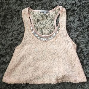 Charlotte Russe Tops - Charlotte Russe Light Pink Floral Tank Charlotte Russe Tops - Charlotte Russe Light Pink Floral Tank